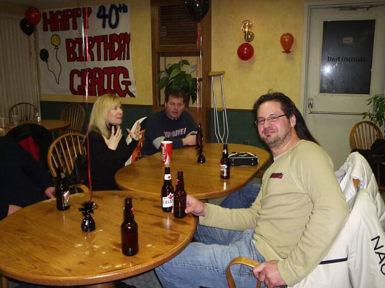 Doug Pokupec, John Verney at Craigs birthday